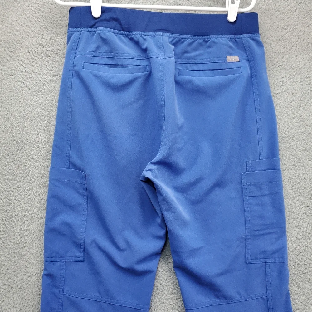 Figs Axim Cargo Scrub Pants Mens Medium Blue T2001